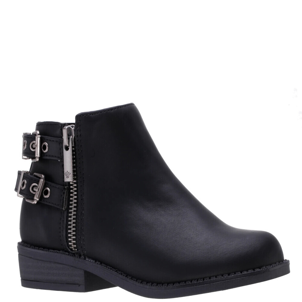 Nina Chloey Boots Toddler US 12 Black Leather Side Zipper Ankle Booties JOBB356